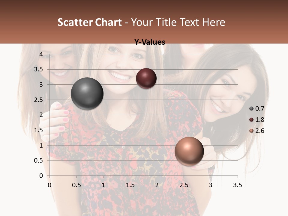 A Group Of Young Women Standing Next To Each Other PowerPoint Template