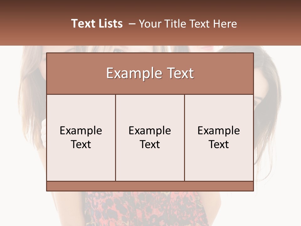 A Group Of Young Women Standing Next To Each Other PowerPoint Template