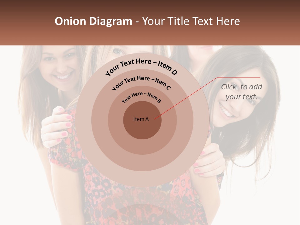 A Group Of Young Women Standing Next To Each Other PowerPoint Template
