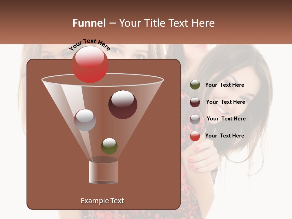 A Group Of Young Women Standing Next To Each Other PowerPoint Template
