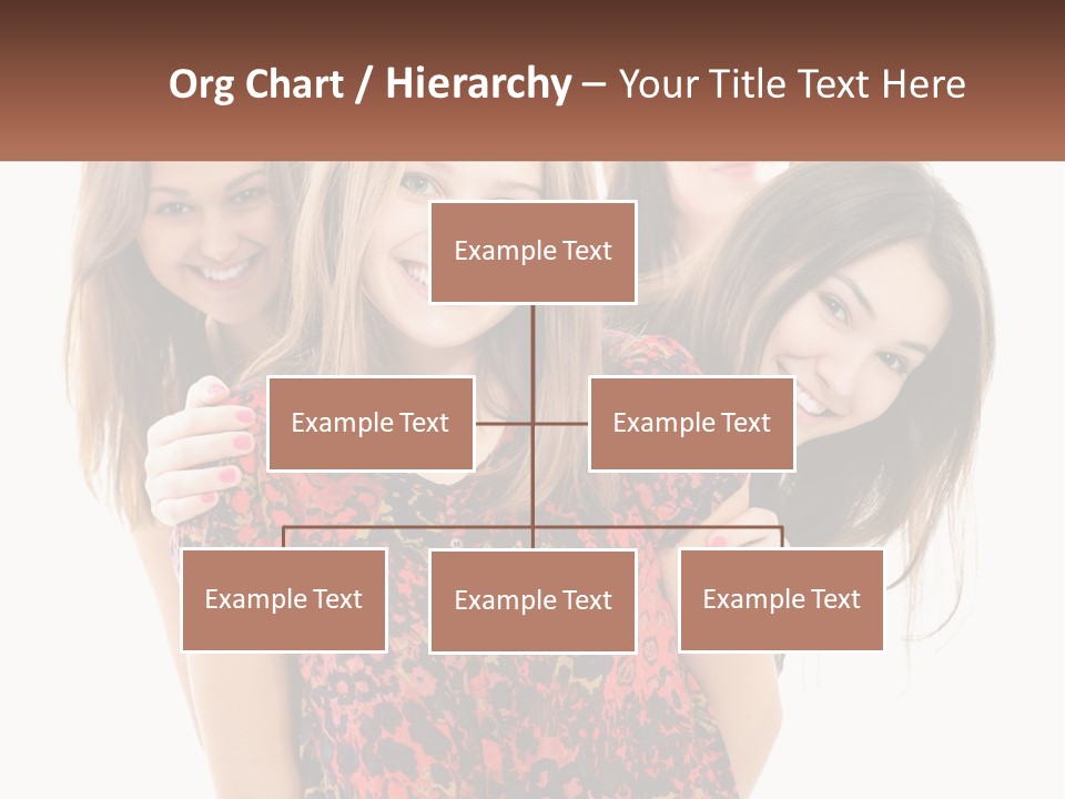 A Group Of Young Women Standing Next To Each Other PowerPoint Template