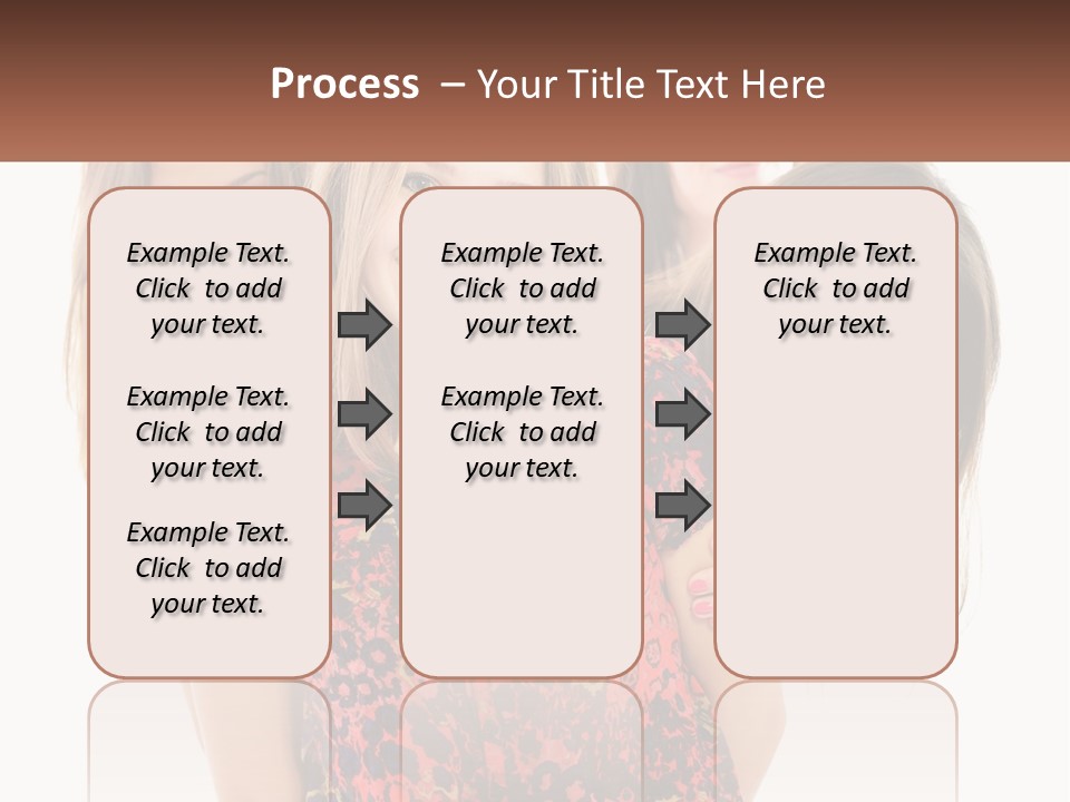 A Group Of Young Women Standing Next To Each Other PowerPoint Template