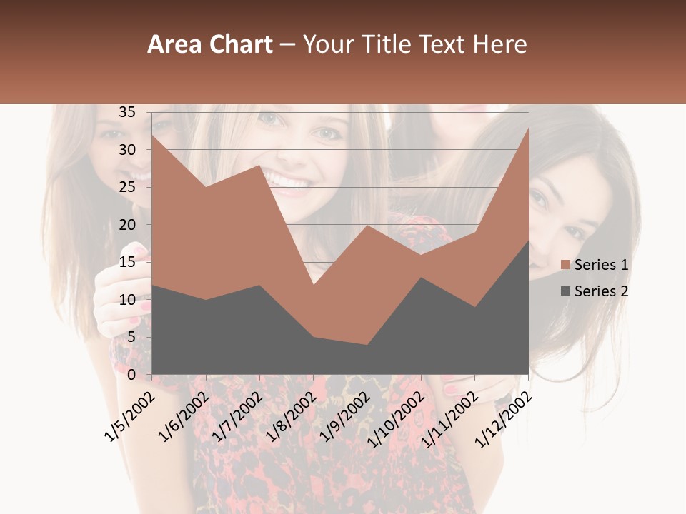 A Group Of Young Women Standing Next To Each Other PowerPoint Template