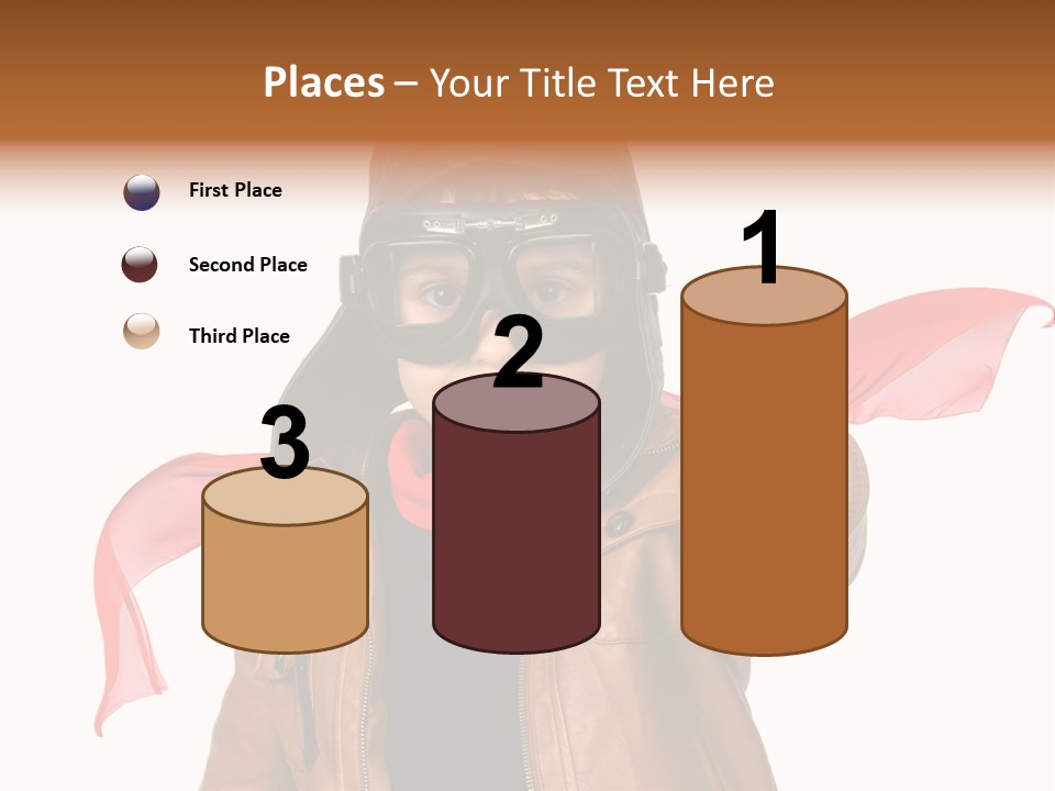 A Young Boy Wearing A Leather Jacket And Goggles Giving A Thumbs Up PowerPoint Template