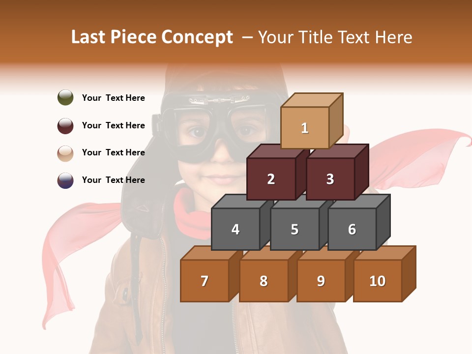 A Young Boy Wearing A Leather Jacket And Goggles Giving A Thumbs Up PowerPoint Template
