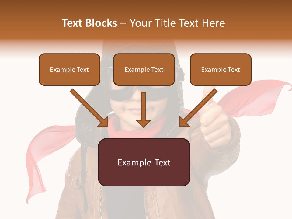A Young Boy Wearing A Leather Jacket And Goggles Giving A Thumbs Up PowerPoint Template