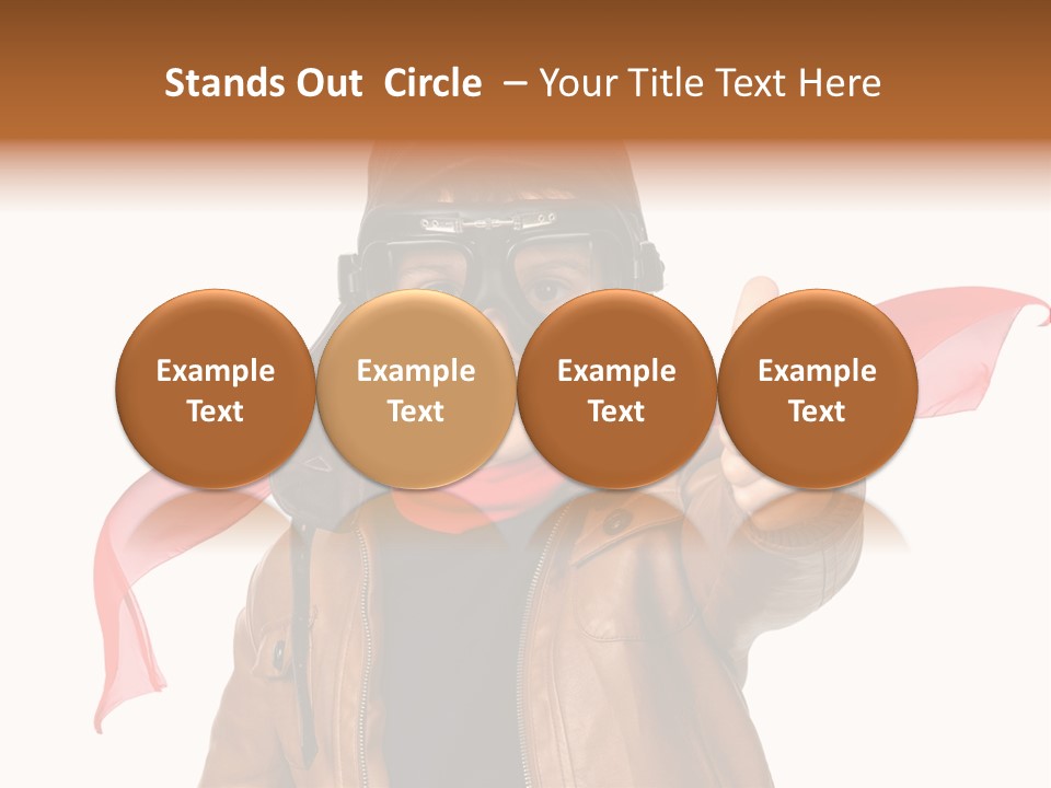 A Young Boy Wearing A Leather Jacket And Goggles Giving A Thumbs Up PowerPoint Template