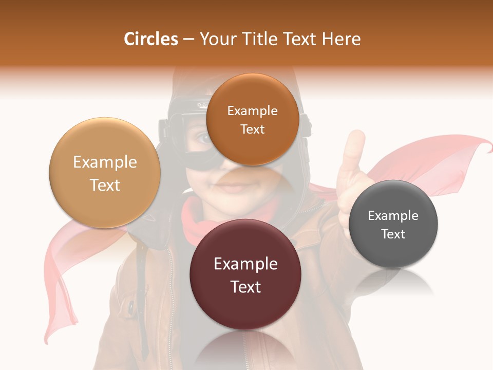 A Young Boy Wearing A Leather Jacket And Goggles Giving A Thumbs Up PowerPoint Template