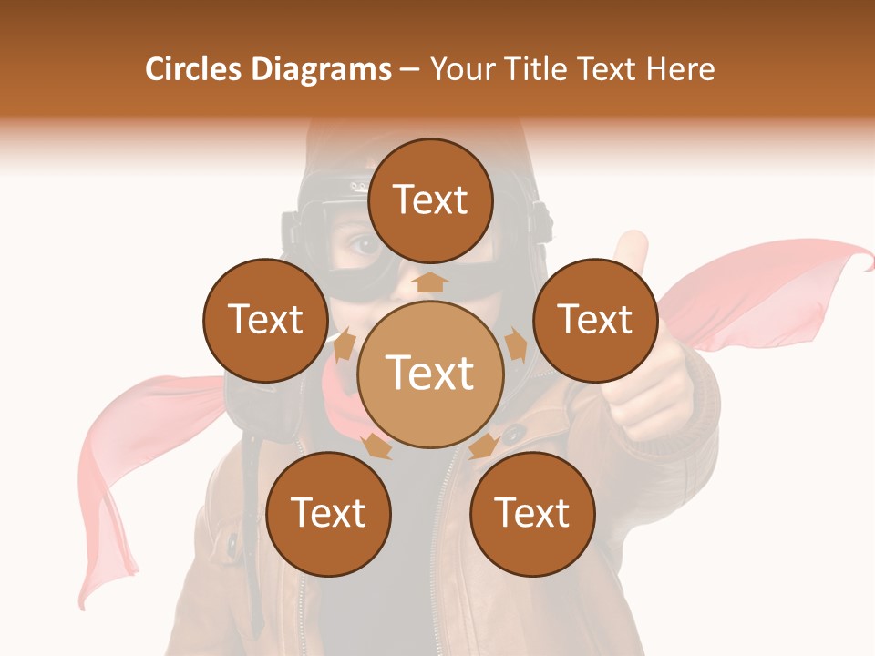 A Young Boy Wearing A Leather Jacket And Goggles Giving A Thumbs Up PowerPoint Template