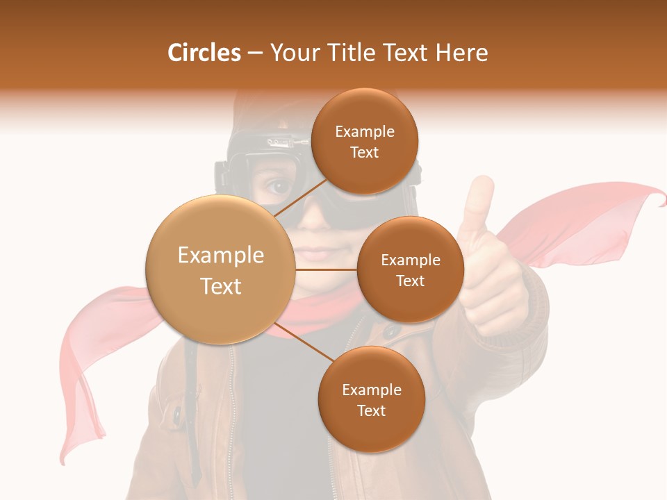 A Young Boy Wearing A Leather Jacket And Goggles Giving A Thumbs Up PowerPoint Template