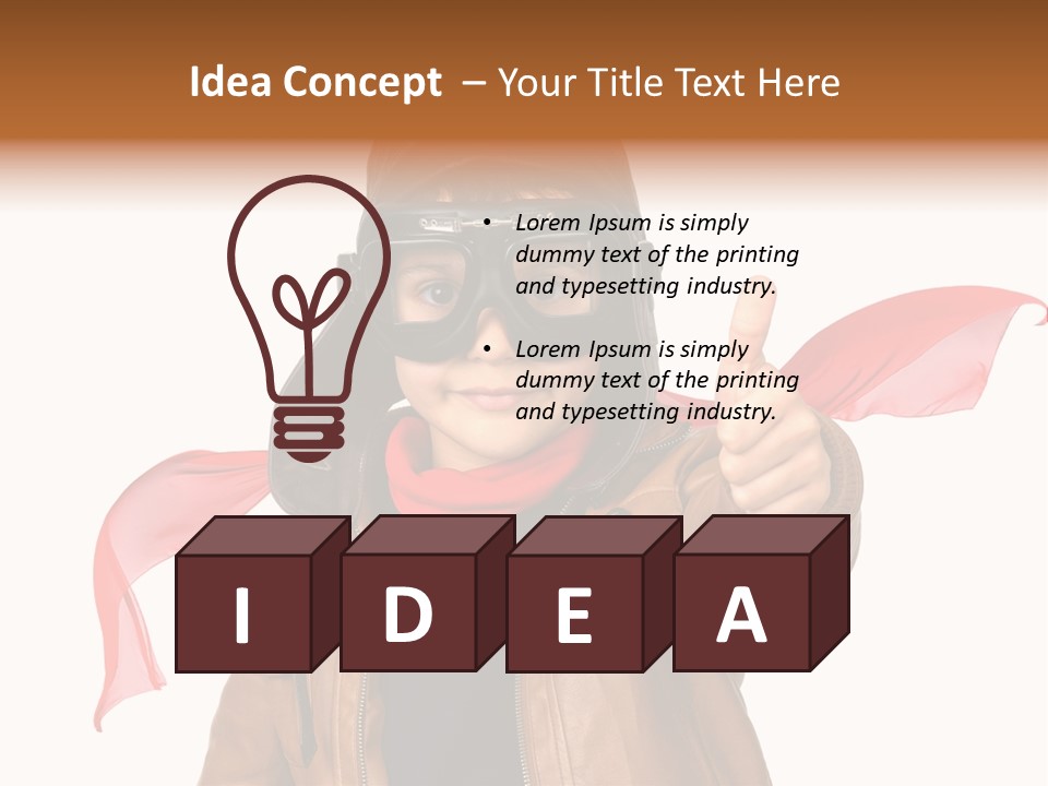 A Young Boy Wearing A Leather Jacket And Goggles Giving A Thumbs Up PowerPoint Template