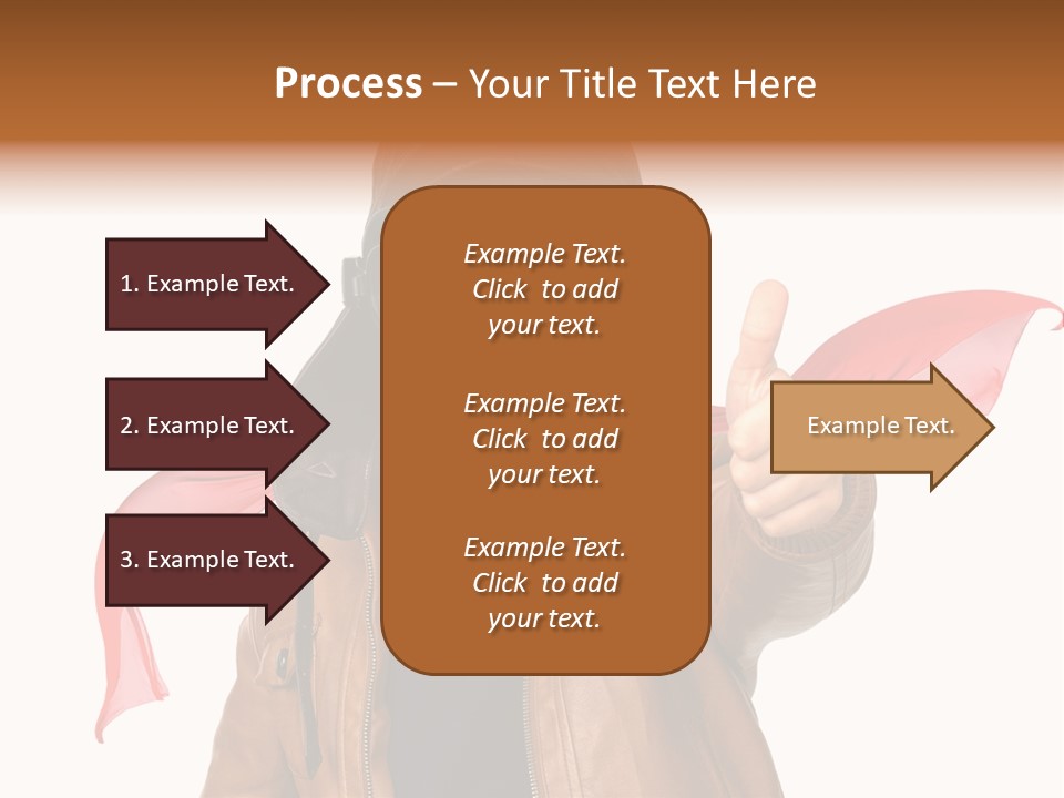 A Young Boy Wearing A Leather Jacket And Goggles Giving A Thumbs Up PowerPoint Template