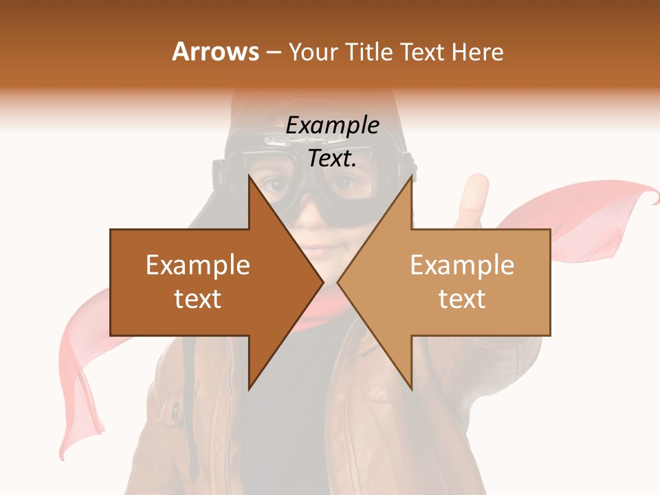 A Young Boy Wearing A Leather Jacket And Goggles Giving A Thumbs Up PowerPoint Template