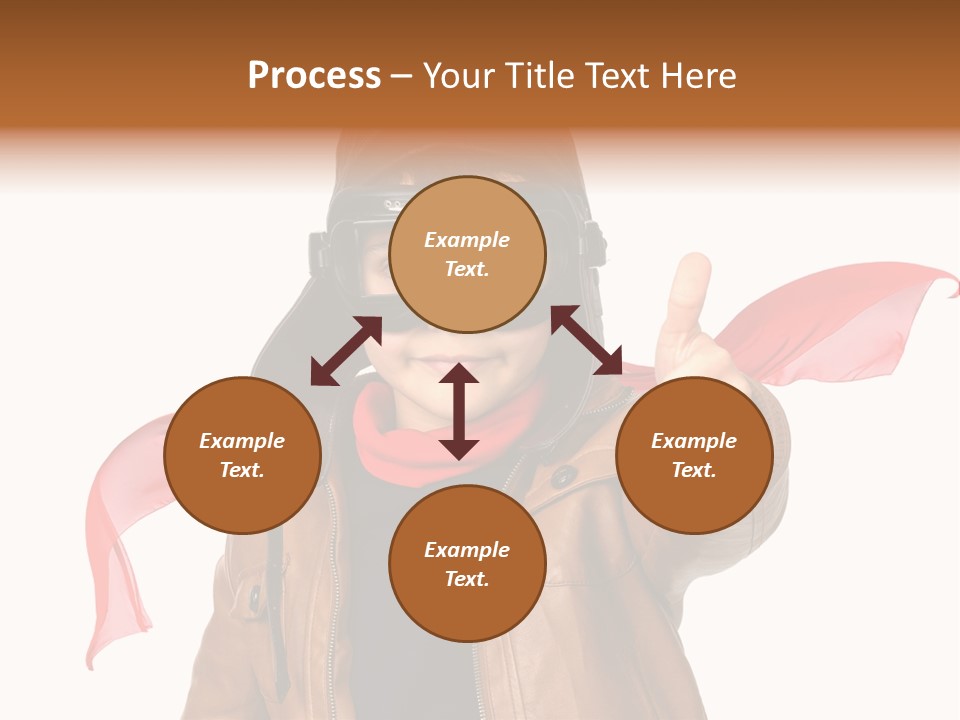 A Young Boy Wearing A Leather Jacket And Goggles Giving A Thumbs Up PowerPoint Template