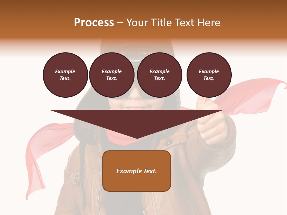 A Young Boy Wearing A Leather Jacket And Goggles Giving A Thumbs Up PowerPoint Template