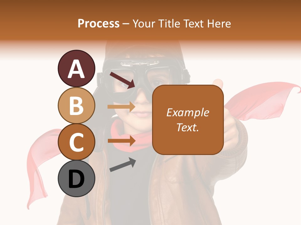 A Young Boy Wearing A Leather Jacket And Goggles Giving A Thumbs Up PowerPoint Template