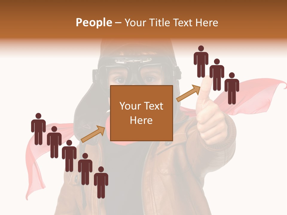 A Young Boy Wearing A Leather Jacket And Goggles Giving A Thumbs Up PowerPoint Template