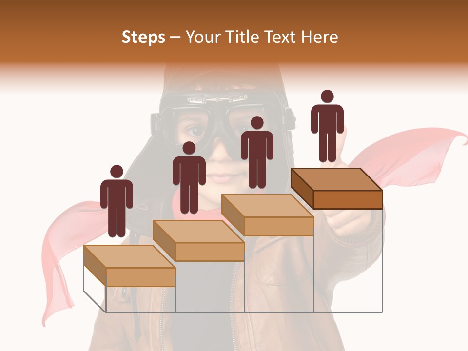 A Young Boy Wearing A Leather Jacket And Goggles Giving A Thumbs Up PowerPoint Template