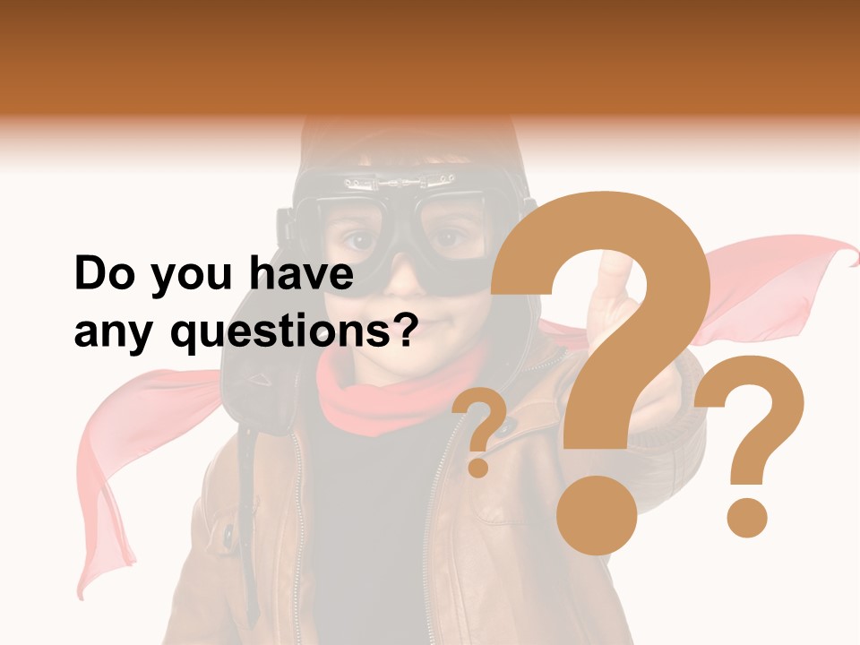 A Young Boy Wearing A Leather Jacket And Goggles Giving A Thumbs Up PowerPoint Template