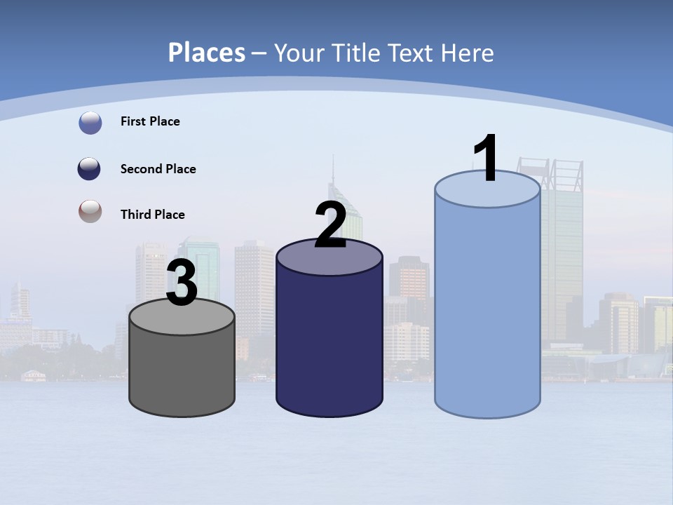 A City Skyline With A Blue Sky In The Background PowerPoint Template