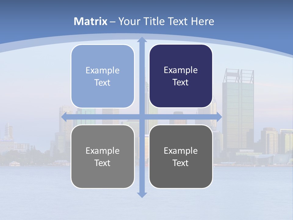 A City Skyline With A Blue Sky In The Background PowerPoint Template