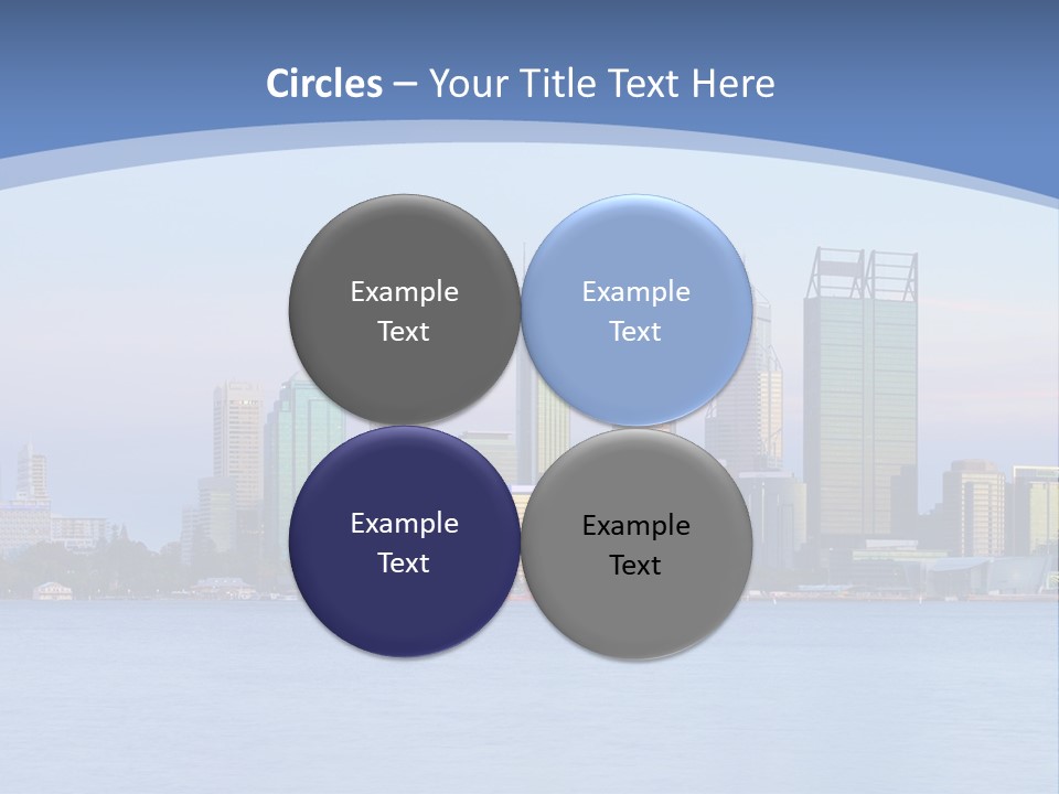 A City Skyline With A Blue Sky In The Background PowerPoint Template
