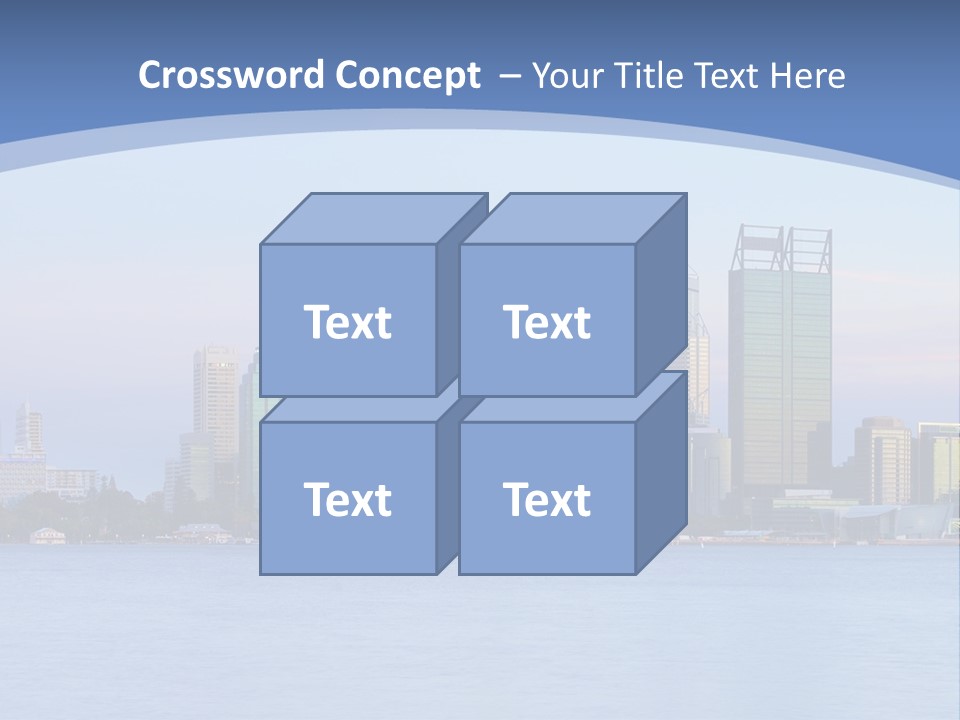 A City Skyline With A Blue Sky In The Background PowerPoint Template