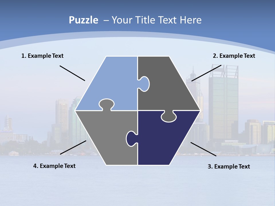 A City Skyline With A Blue Sky In The Background PowerPoint Template