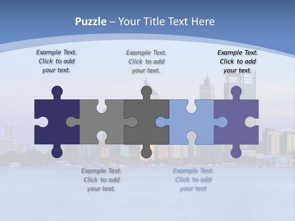 A City Skyline With A Blue Sky In The Background PowerPoint Template