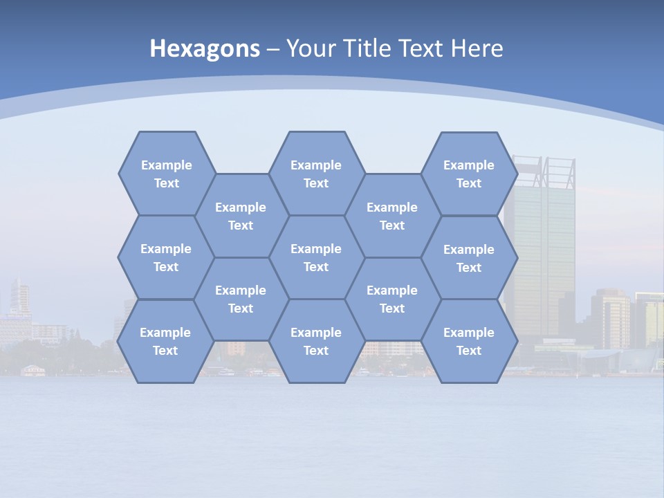 A City Skyline With A Blue Sky In The Background PowerPoint Template