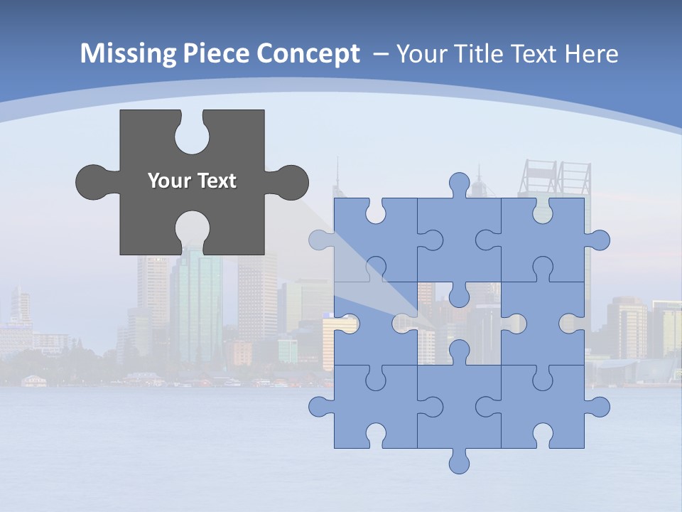 A City Skyline With A Blue Sky In The Background PowerPoint Template