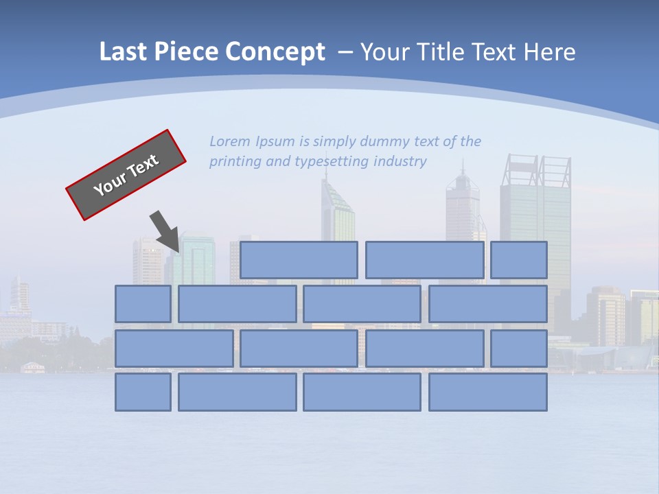 A City Skyline With A Blue Sky In The Background PowerPoint Template