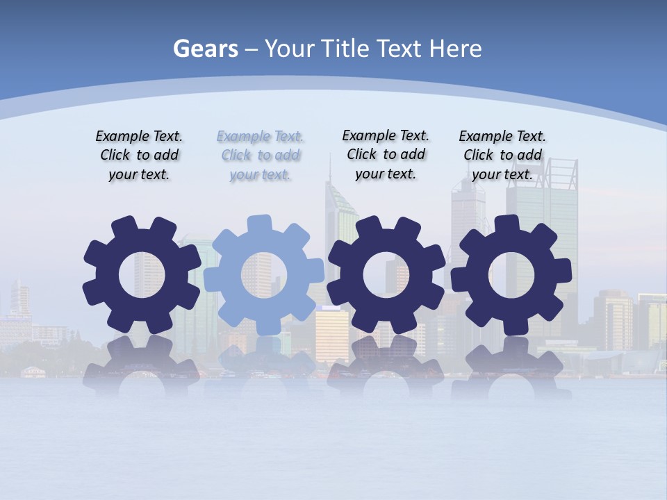 A City Skyline With A Blue Sky In The Background PowerPoint Template