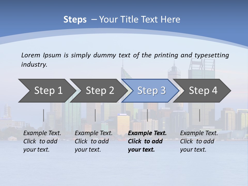 A City Skyline With A Blue Sky In The Background PowerPoint Template