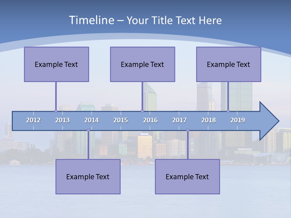 A City Skyline With A Blue Sky In The Background PowerPoint Template