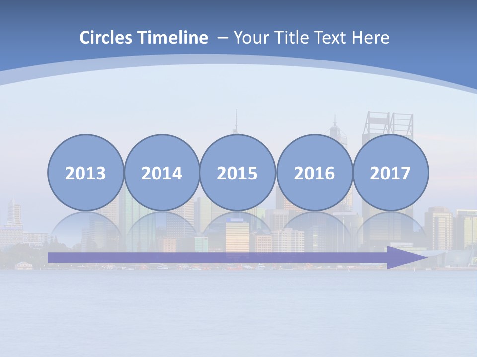 A City Skyline With A Blue Sky In The Background PowerPoint Template