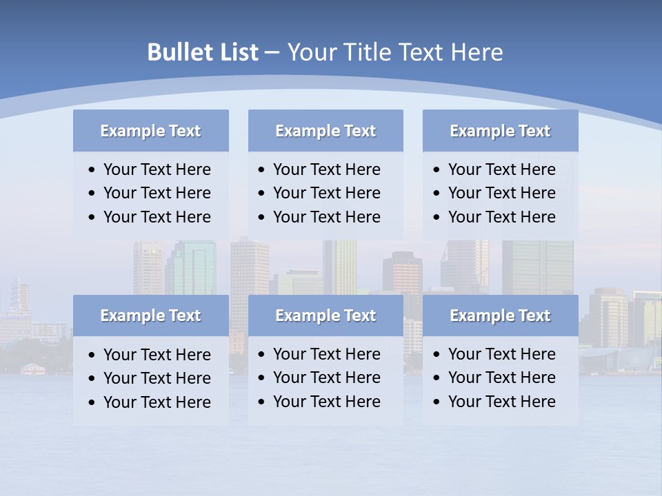 A City Skyline With A Blue Sky In The Background PowerPoint Template