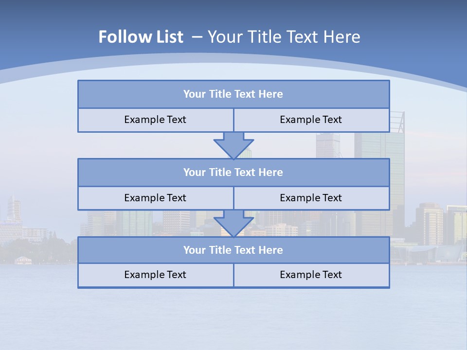A City Skyline With A Blue Sky In The Background PowerPoint Template