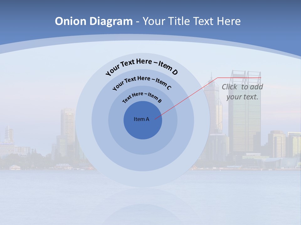 A City Skyline With A Blue Sky In The Background PowerPoint Template