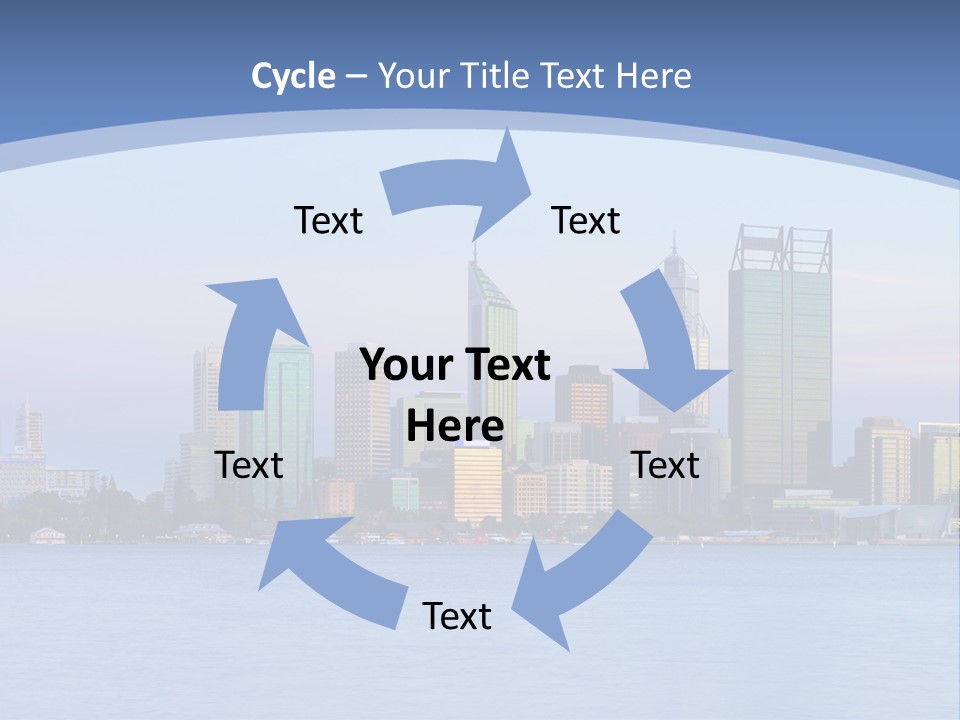 A City Skyline With A Blue Sky In The Background PowerPoint Template