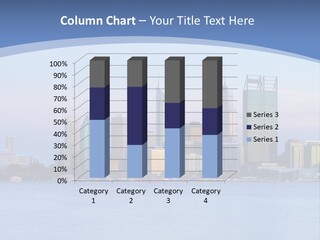 A City Skyline With A Blue Sky In The Background PowerPoint Template