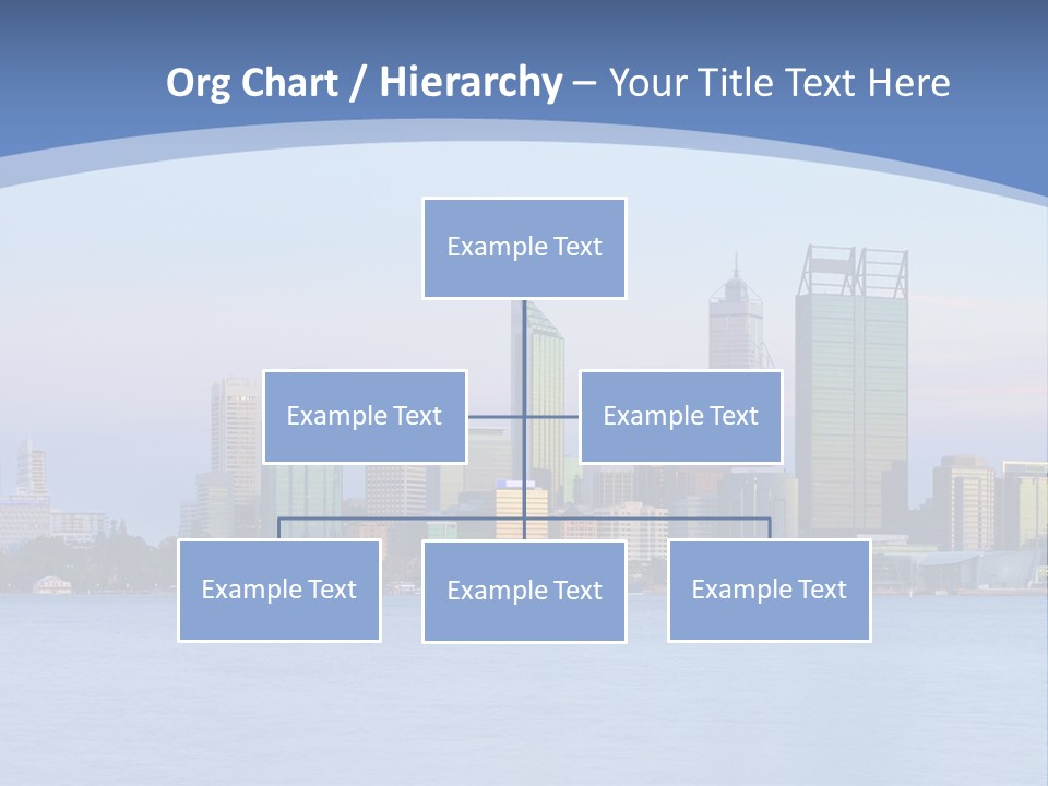 A City Skyline With A Blue Sky In The Background PowerPoint Template