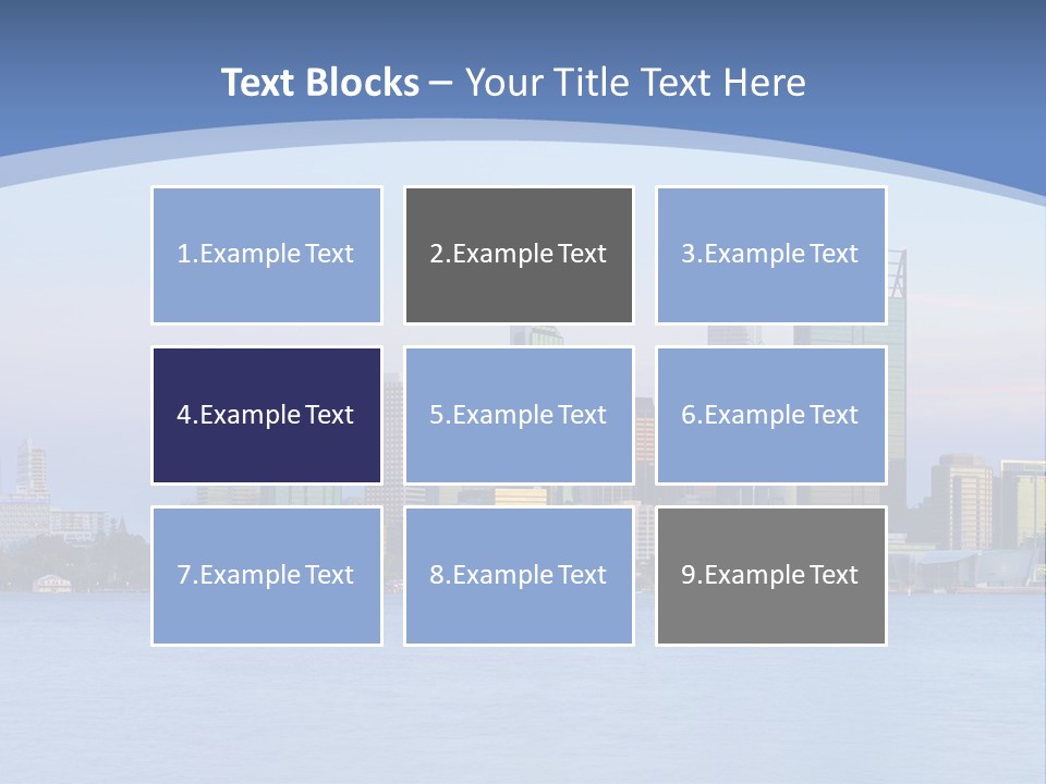 A City Skyline With A Blue Sky In The Background PowerPoint Template
