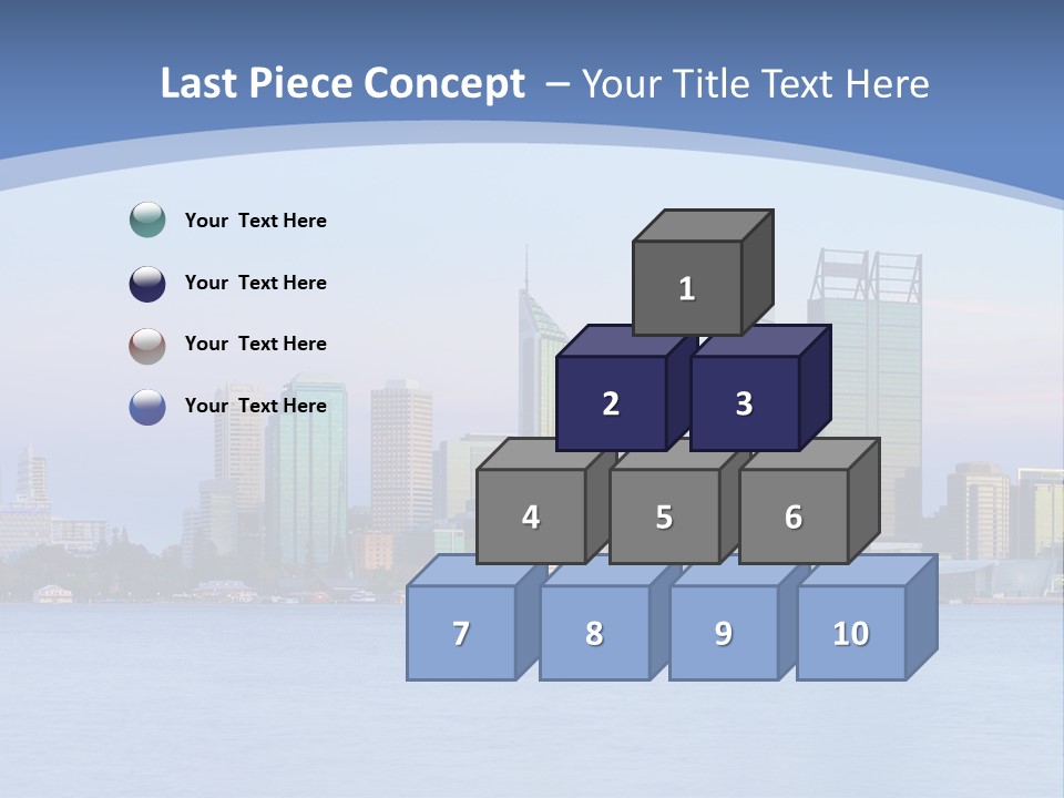 A City Skyline With A Blue Sky In The Background PowerPoint Template