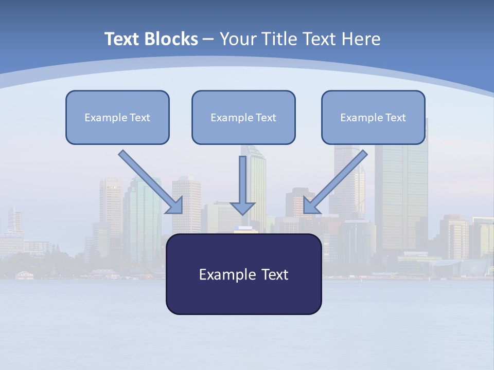 A City Skyline With A Blue Sky In The Background PowerPoint Template