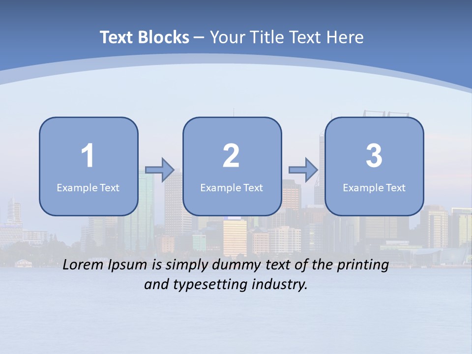 A City Skyline With A Blue Sky In The Background PowerPoint Template