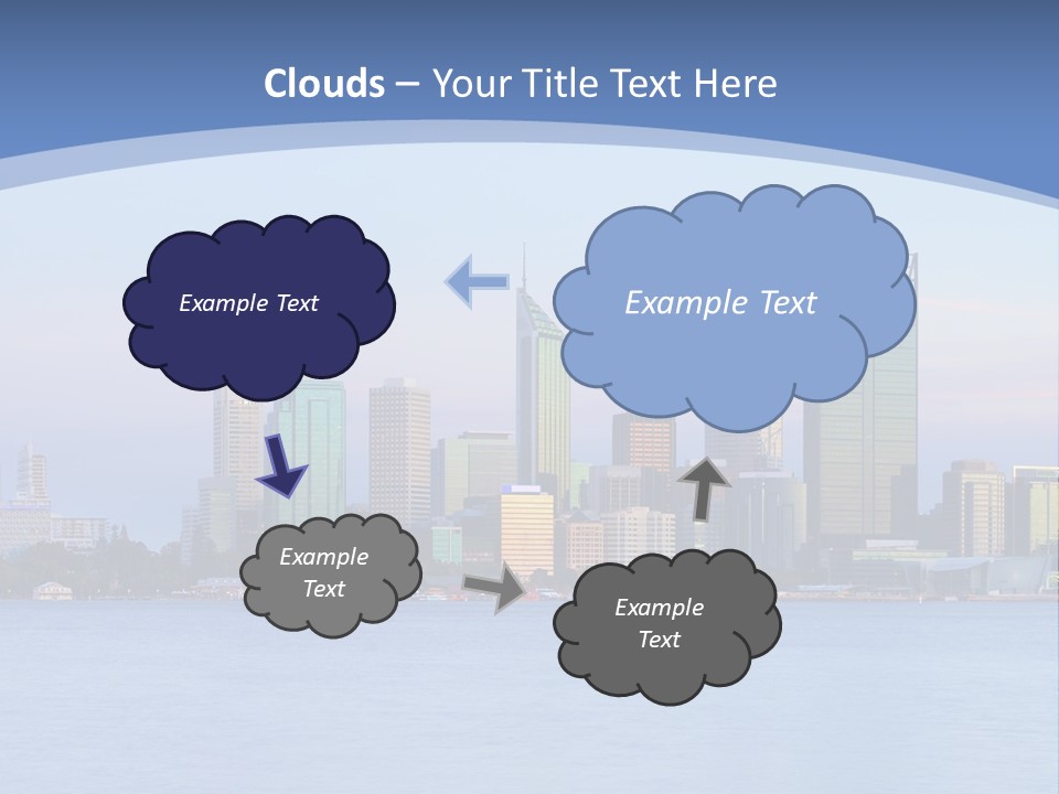 A City Skyline With A Blue Sky In The Background PowerPoint Template