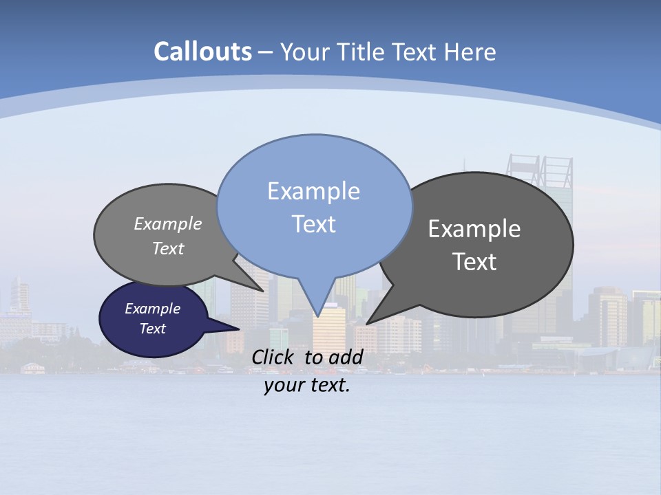 A City Skyline With A Blue Sky In The Background PowerPoint Template