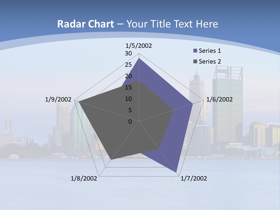 A City Skyline With A Blue Sky In The Background PowerPoint Template