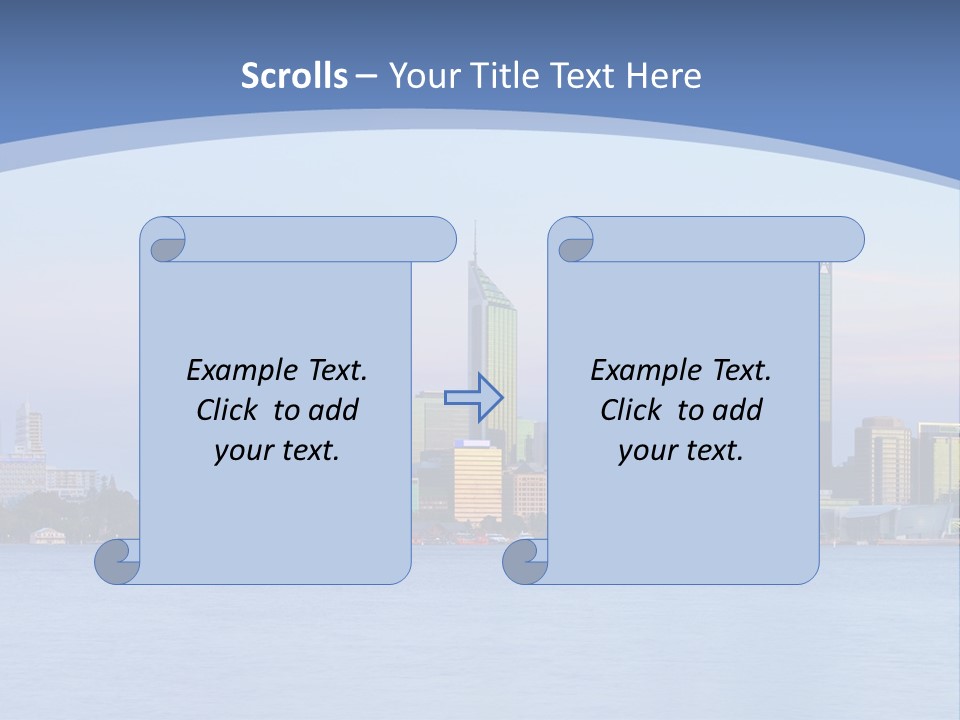 A City Skyline With A Blue Sky In The Background PowerPoint Template